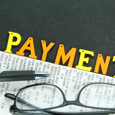 glasses-receipts-pens-with-the-word-payment-bus